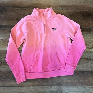 PINK small ombré quarter zip up